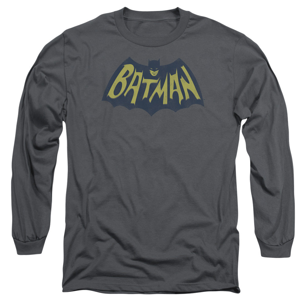 Batman Show Bat Logo Mens Long Sleeve Shirt Charcoal Officially Licensed