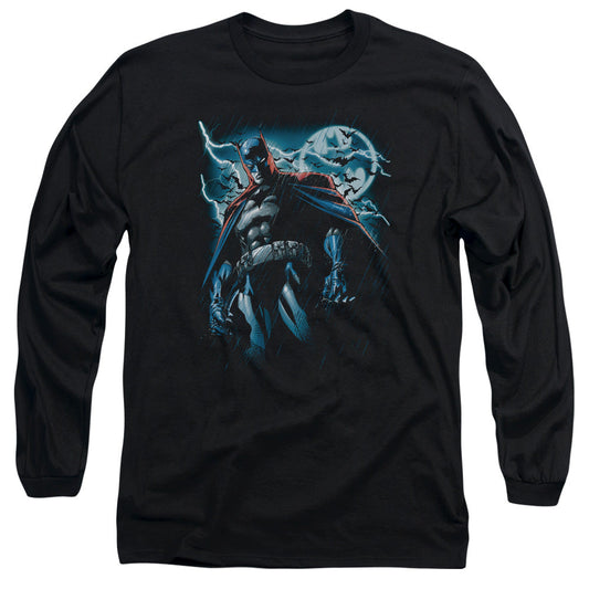 Batman Stormy Knight Mens Long Sleeve Shirt Black Officially Licensed