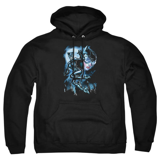 Batman Moonlight Cat Mens Hoodie Black Officially Licensed