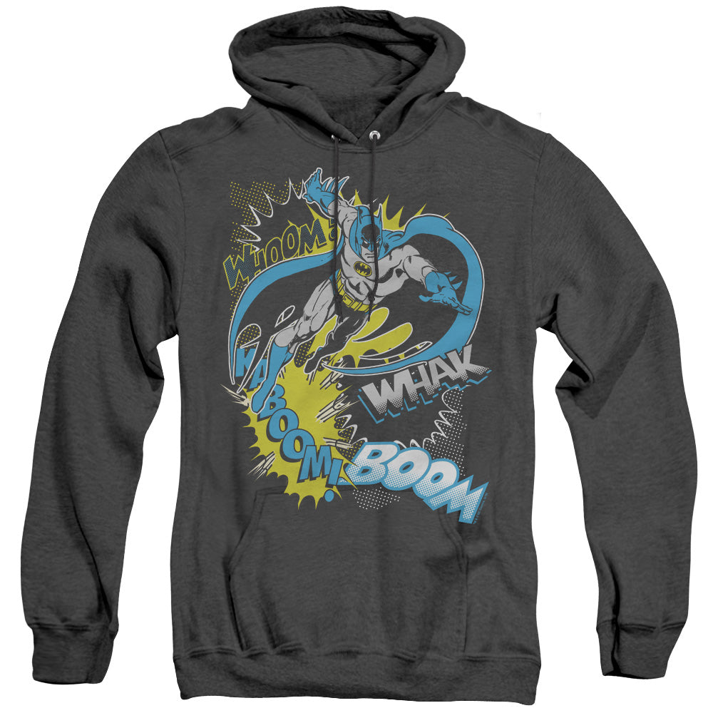 Batman Bat Effects Heather Mens Hoodie Black Officially Licensed