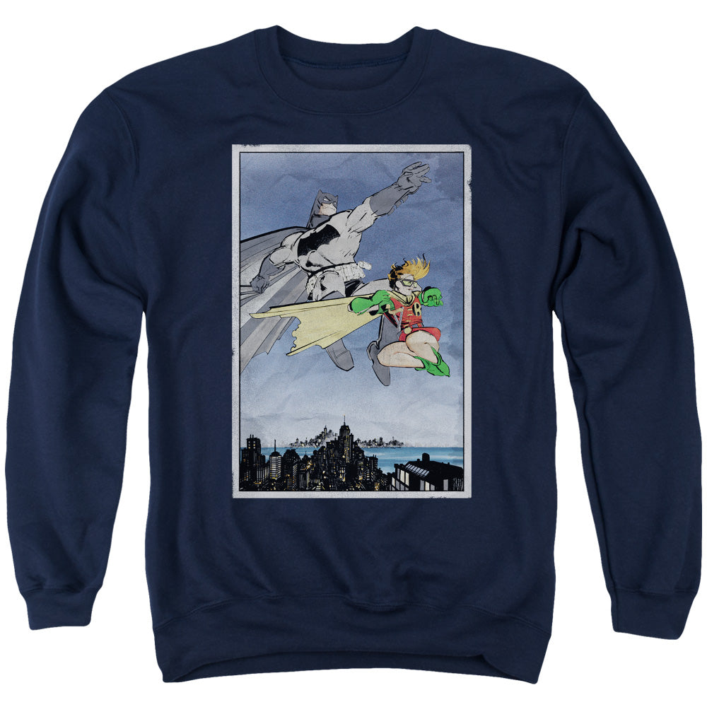 Batman Dkr Duo Mens Crewneck Sweatshirt Navy