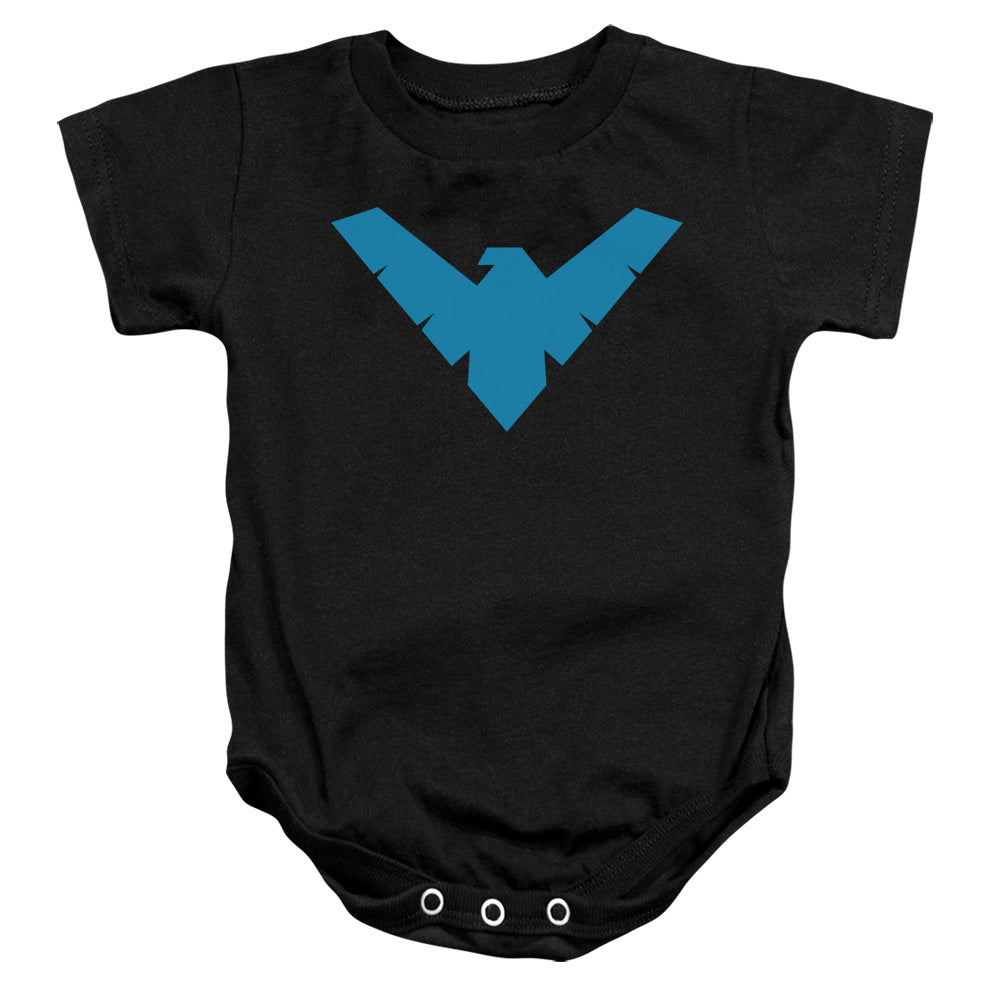 Batman Nightwing Symbol Infant Baby Snapsuit Black 6mos Officially Licensed