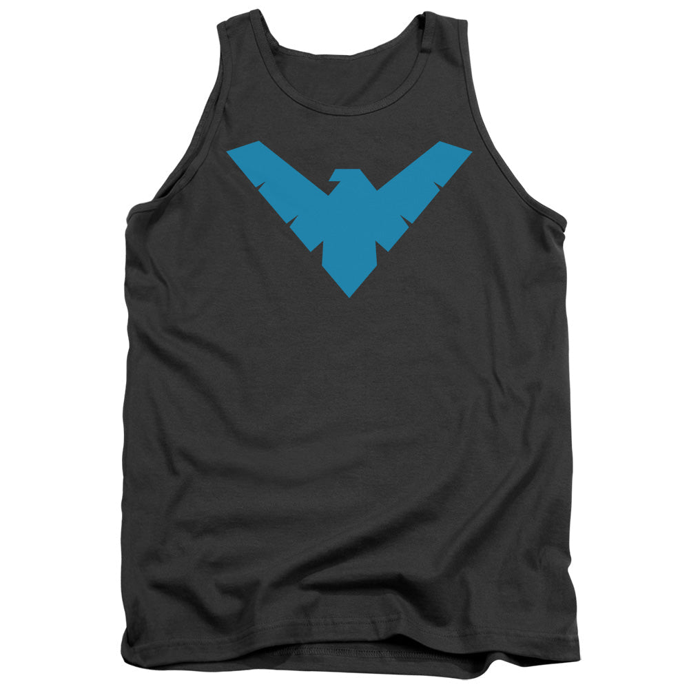 Batman Nightwing Symbol Mens Tank Top Shirt Charcoal Officially Licensed