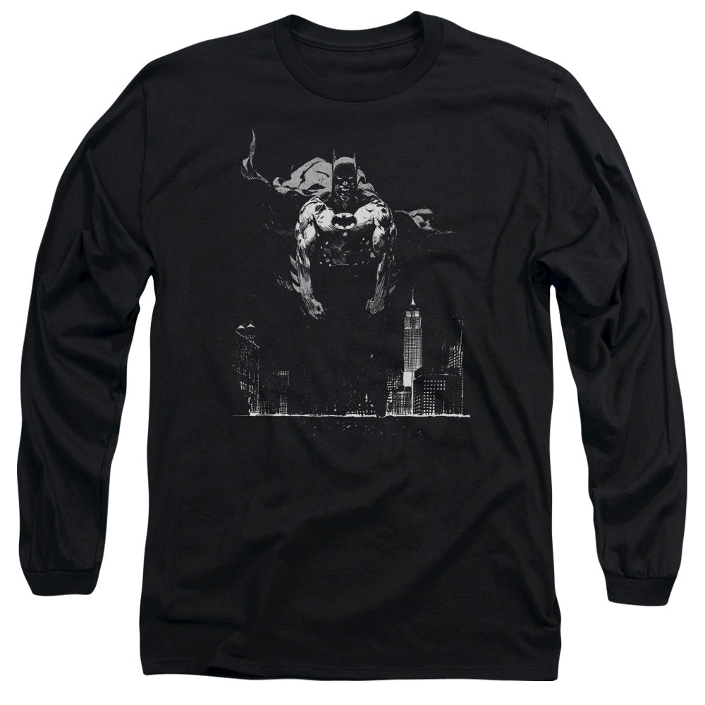 Batman Dirty City Mens Long Sleeve Shirt Black Officially Licensed