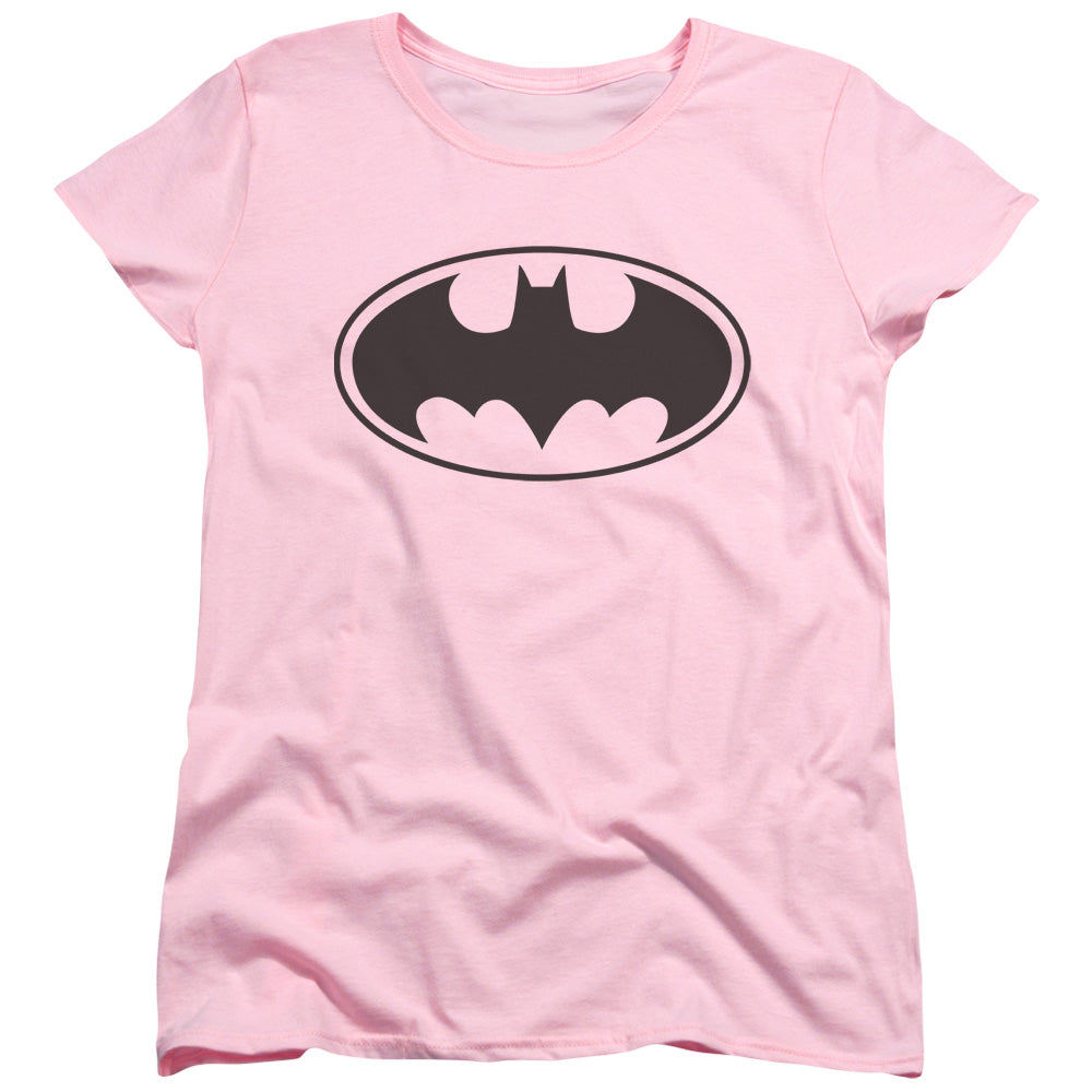 Batman Black Bat Womens T Shirt Pink Officially Licensed