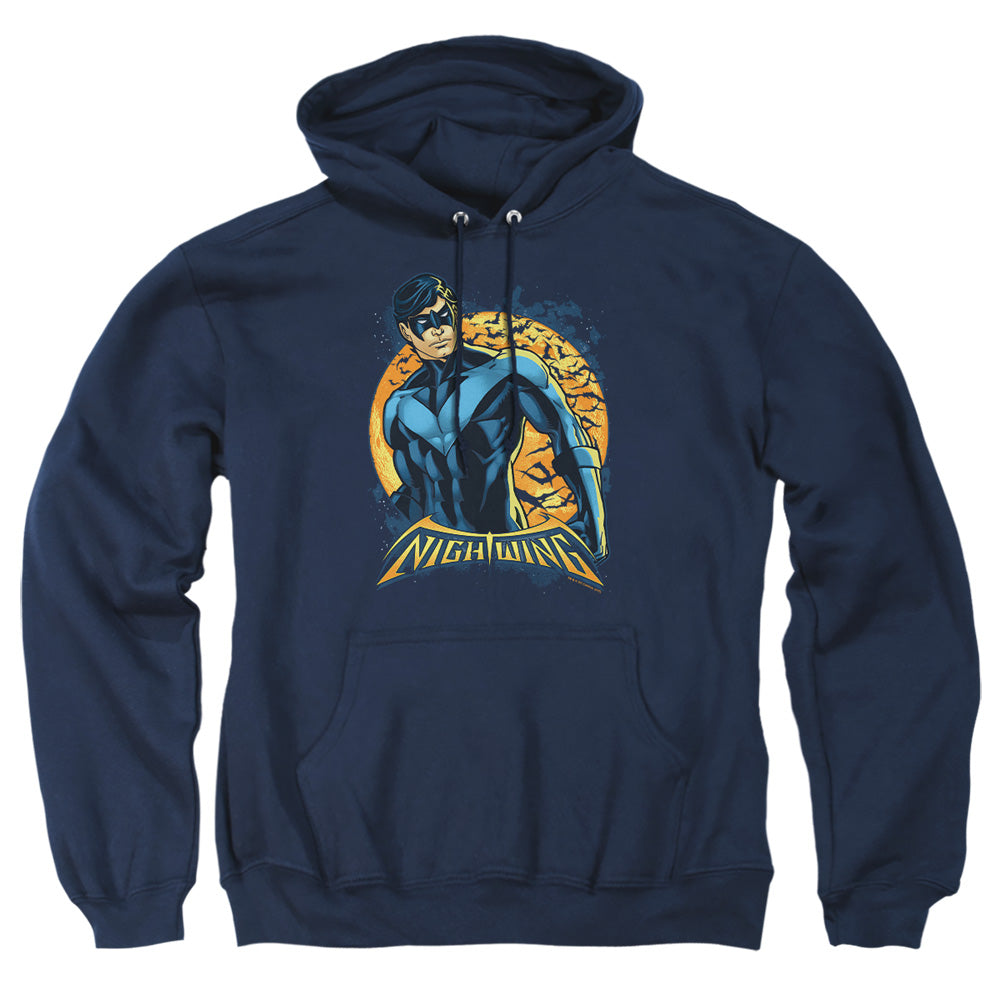 Batman Nightwing Moon Mens Hoodie Navy Officially Licensed