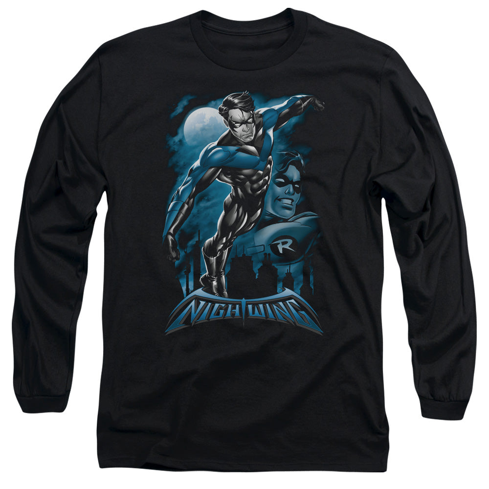 Batman All Grown Up Mens Long Sleeve Shirt Black Officially Licensed