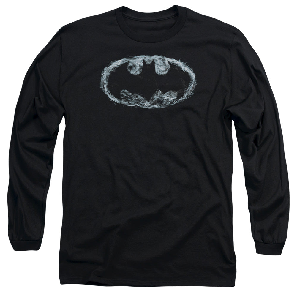 Batman Smoke Signal Mens Long Sleeve Shirt Black Officially Licensed