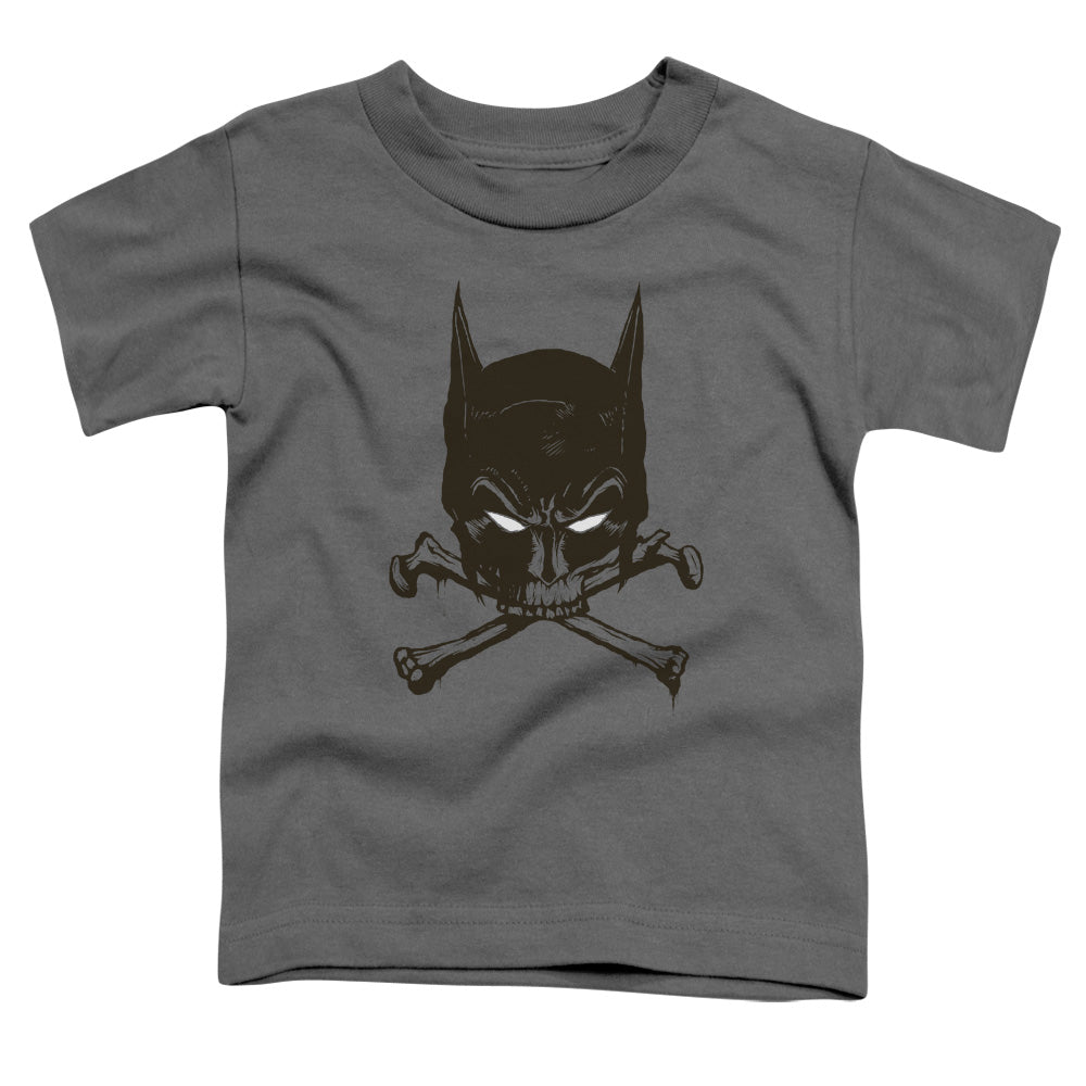 Batman Bat And Bones Toddler Kids Youth T Shirt Charcoal Officially Licensed