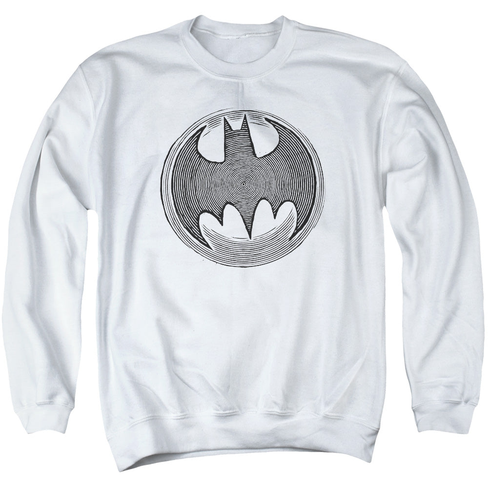Batman Knight Knockout Mens Crewneck Sweatshirt White