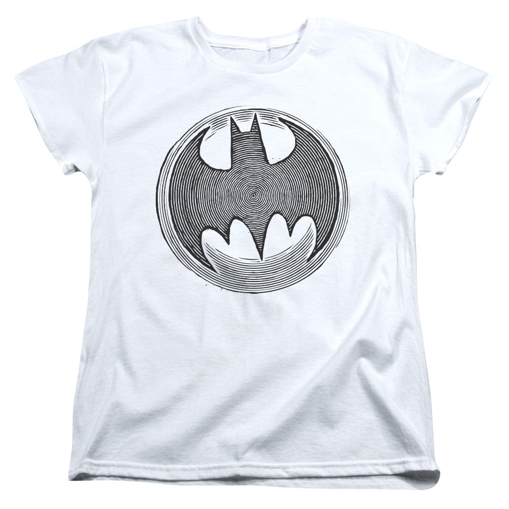 Batman Knight Knockout Womens T Shirt White Officially Licensed