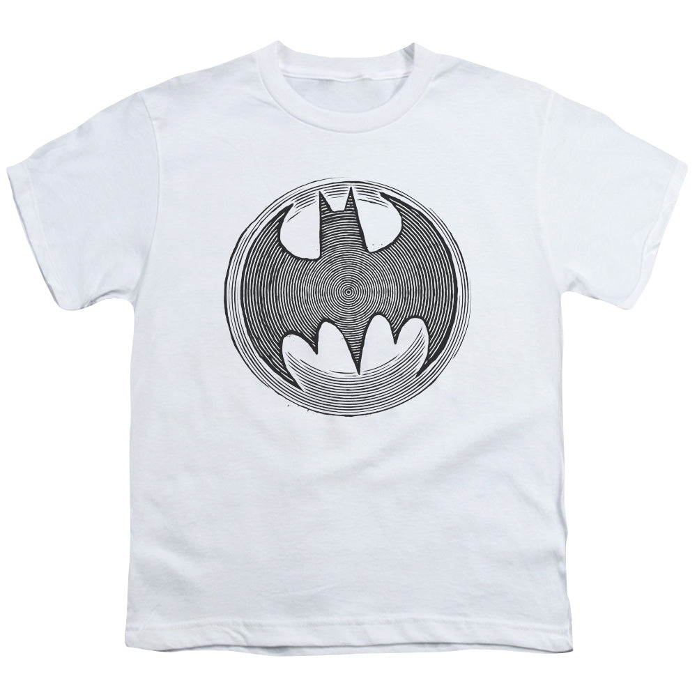 Batman Knight Knockout Kids Youth T Shirt White Officially Licensed