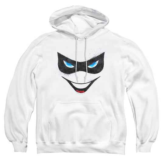 Batman Harley Face Mens Hoodie White Officially Licensed