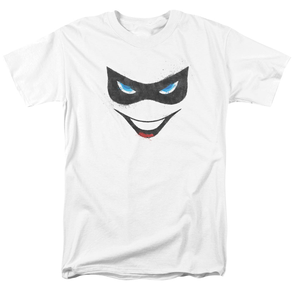 Batman Harley Face Mens T Shirt White Officially Licensed