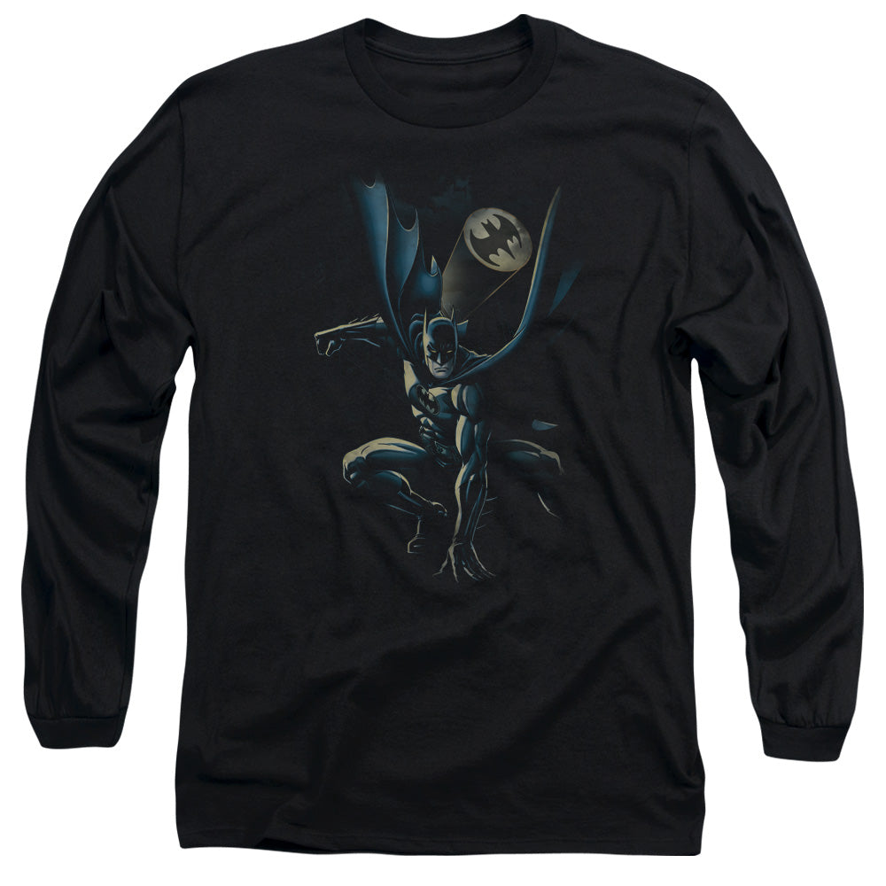 Batman Calling All Bats Mens Long Sleeve Shirt Black Officially Licensed