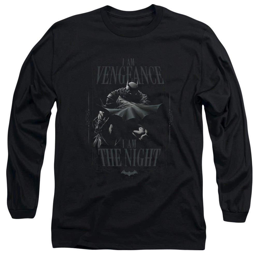 Batman I Am Mens Long Sleeve Shirt Black Officially Licensed