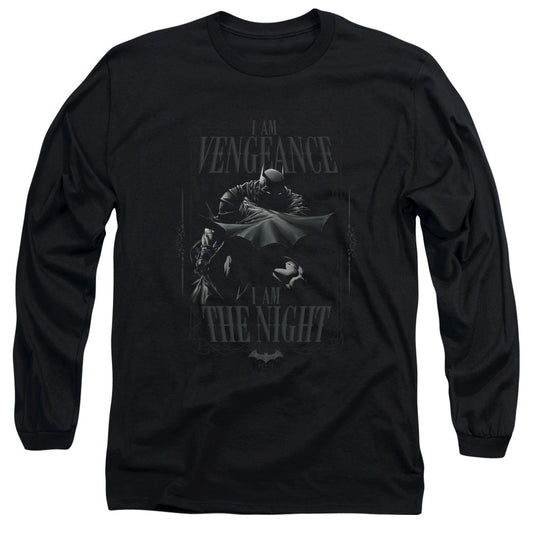 Batman I Am Mens Long Sleeve Shirt Black Officially Licensed
