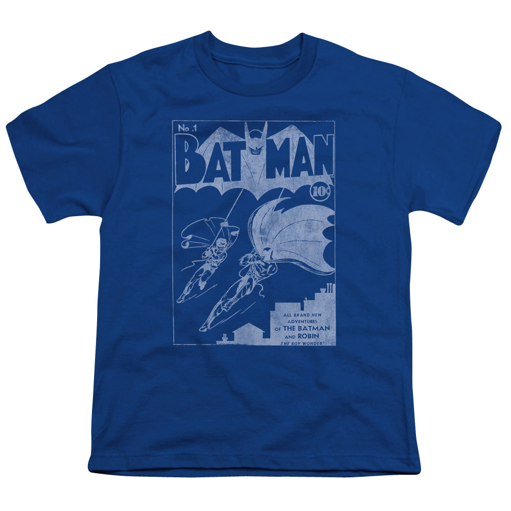 Batman Issue 1 Cover Kids Youth T Shirt Royal Blue Officially Licensed