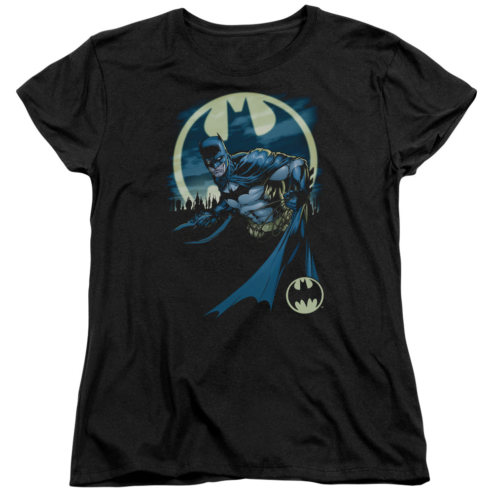 Batman Heed The Call Womens T Shirt Black Officially Licensed