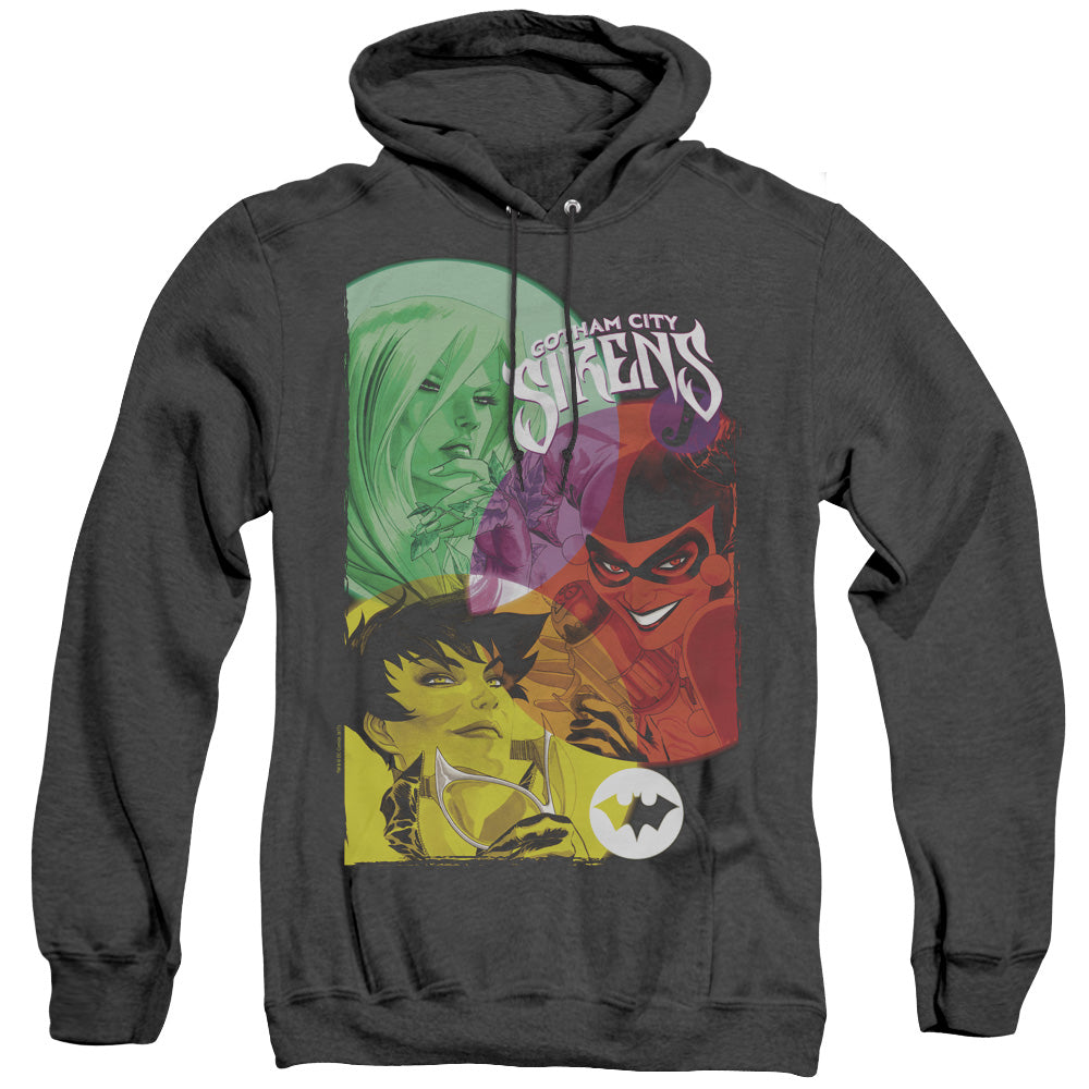 Batman Gotham Sirens Heather Mens Hoodie Black Officially Licensed