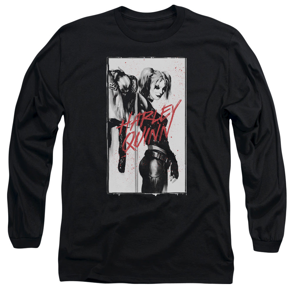 Batman Inked Quinn Mens Long Sleeve Shirt Black Officially Licensed