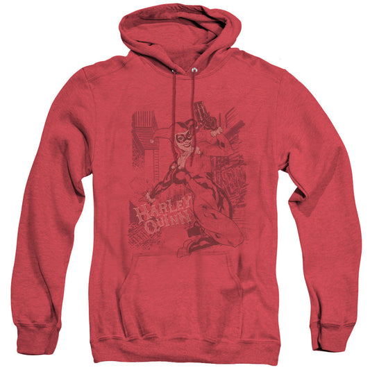 Batman Harleys Packing Heather Mens Hoodie Red Officially Licensed