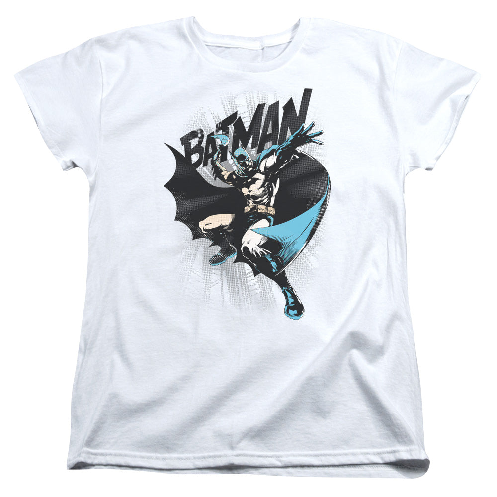 Batman Batarang Throw Womens T Shirt White Officially Licensed