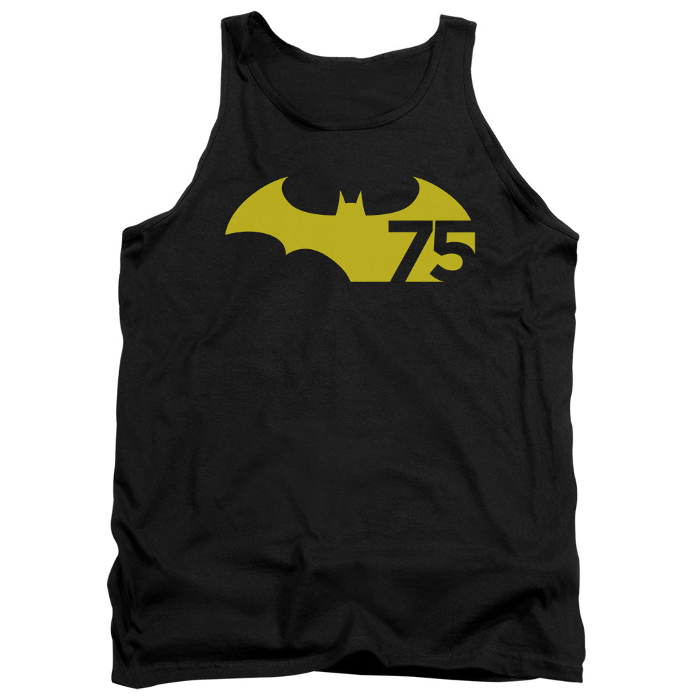 Batman 75 Logo 2 Mens Tank Top Shirt Black Officially Licensed