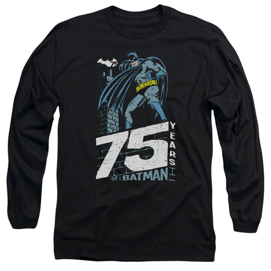 Batman Rooftop Mens Long Sleeve Shirt Black Officially Licensed