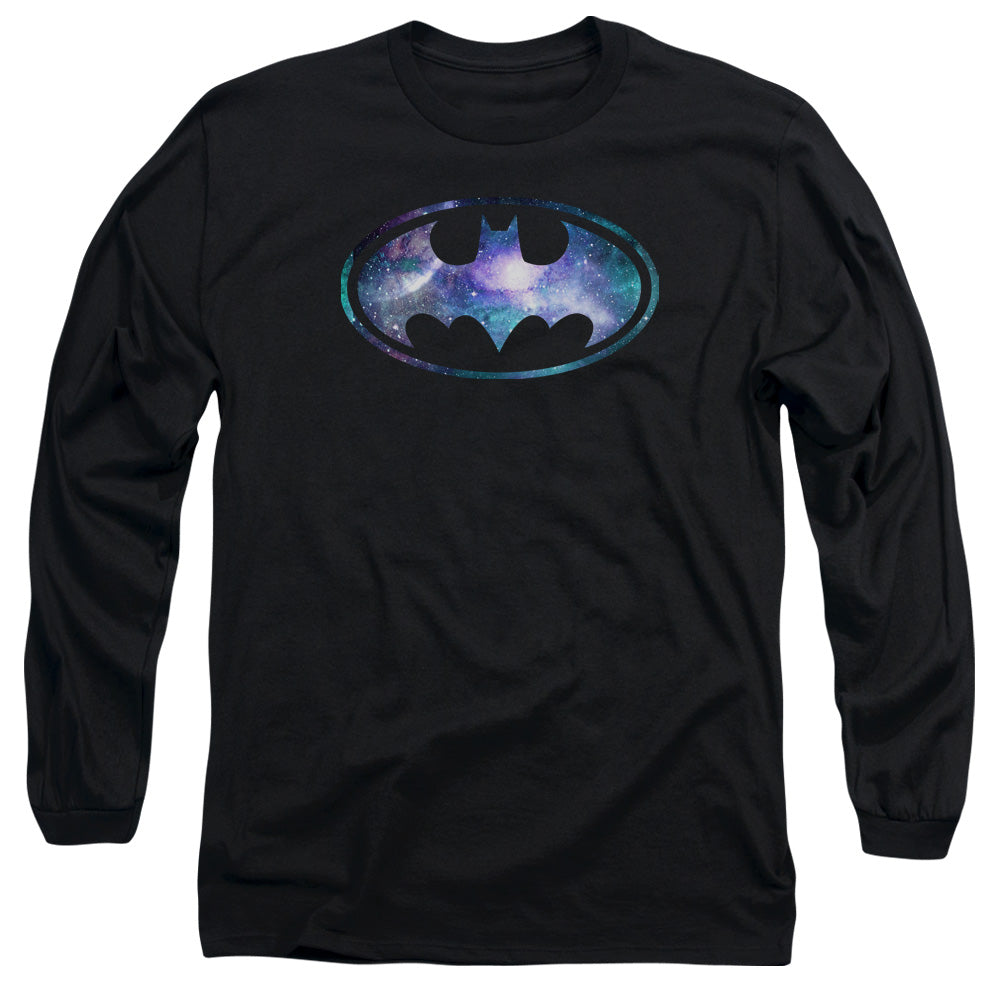 Batman Galaxy 2 Signal Mens Long Sleeve Shirt Black Officially Licensed