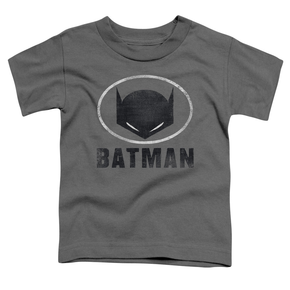 Batman Mask In Oval Toddler Kids Youth T Shirt Charcoal Officially Licensed