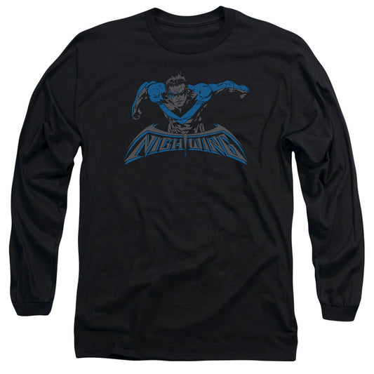Batman Wing Of The Night Mens Long Sleeve Shirt Black Officially Licensed