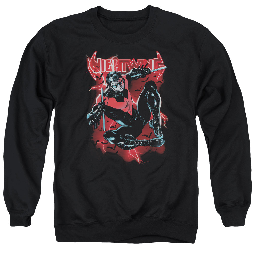 Batman Lightwing Mens Crewneck Sweatshirt Black