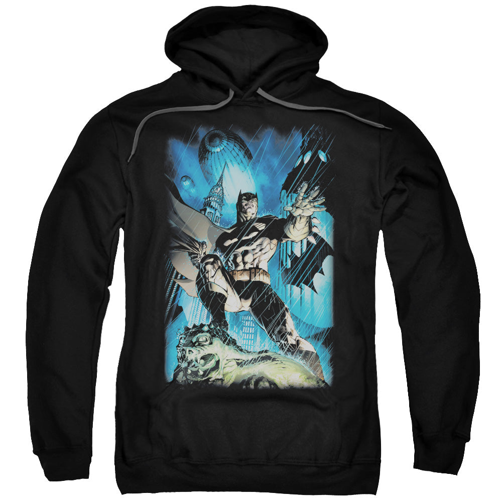 Batman Stormy Dark Knight Mens Hoodie Black Officially Licensed