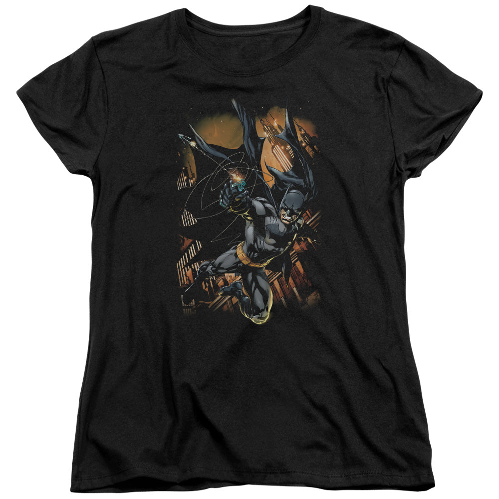 Batman Grapple Fire Womens T Shirt Black Officially Licensed