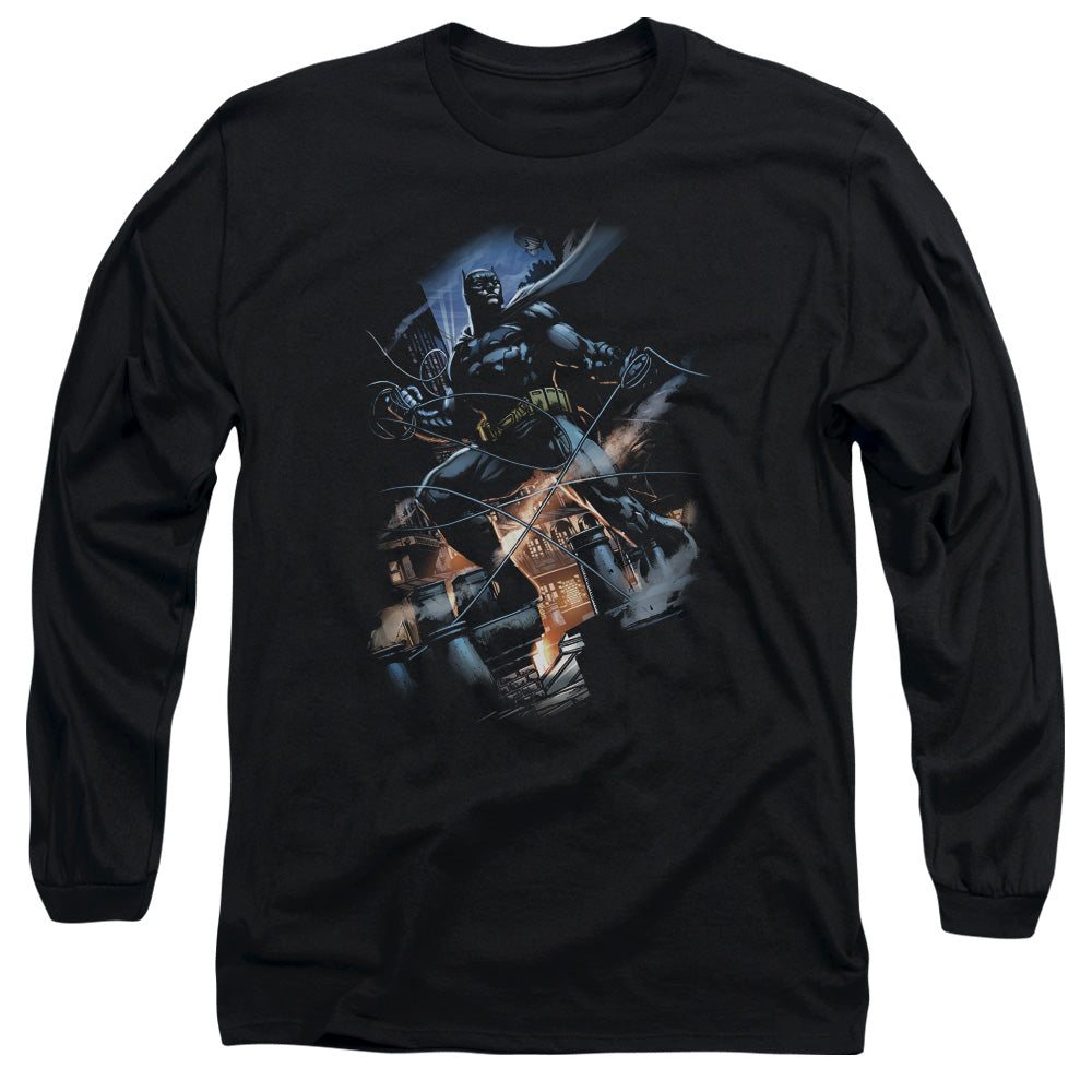 Batman Gotham Knight Mens Long Sleeve Shirt Black Officially Licensed