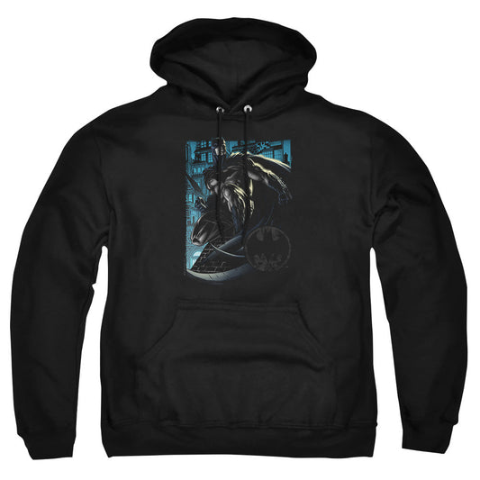 Batman Knight Falls In Gotham Mens Hoodie Black Officially Licensed