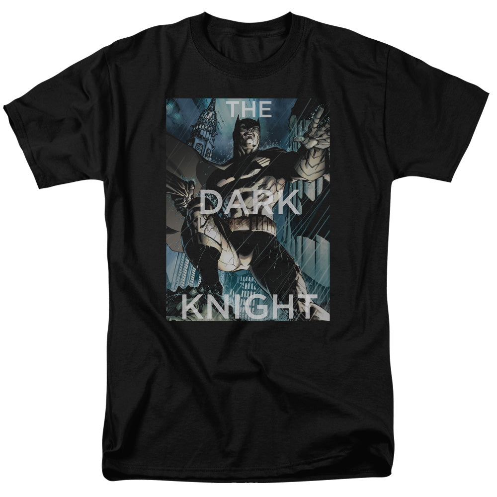 Batman Fighting The Storm Mens T Shirt Black Officially Licensed