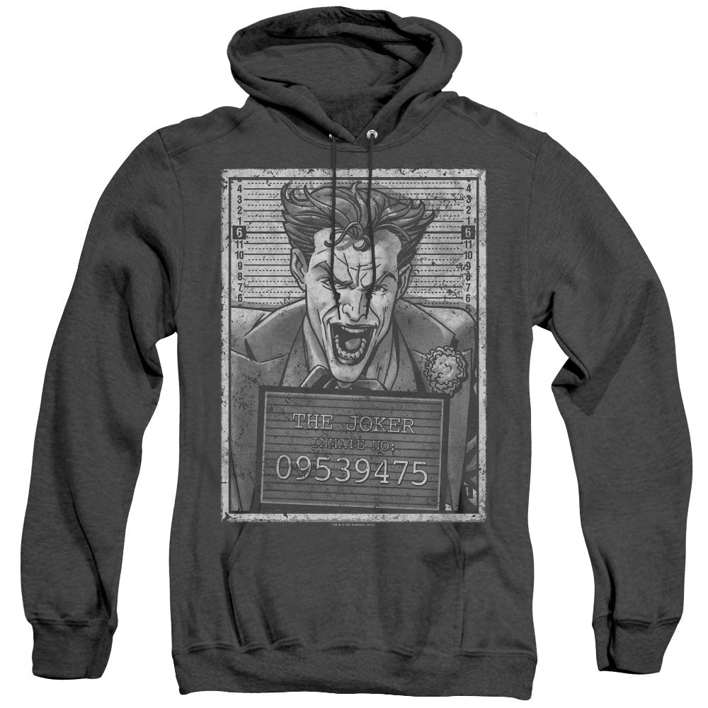 Batman Joker Inmate Heather Mens Hoodie Black Officially Licensed