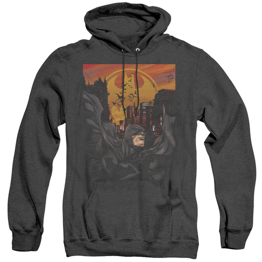 Batman Always On Call Heather Mens Hoodie Black Officially Licensed