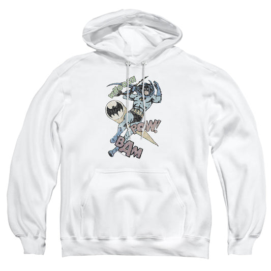 Batman Halftone Swing Mens Hoodie White Officially Licensed