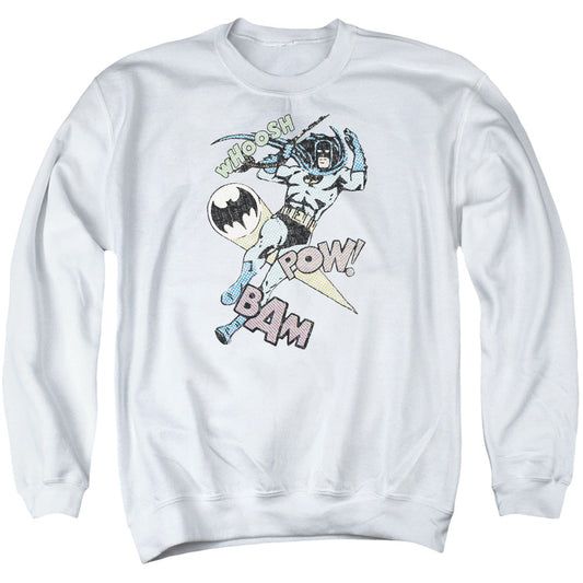 Batman Halftone Swing Mens Crewneck Sweatshirt White