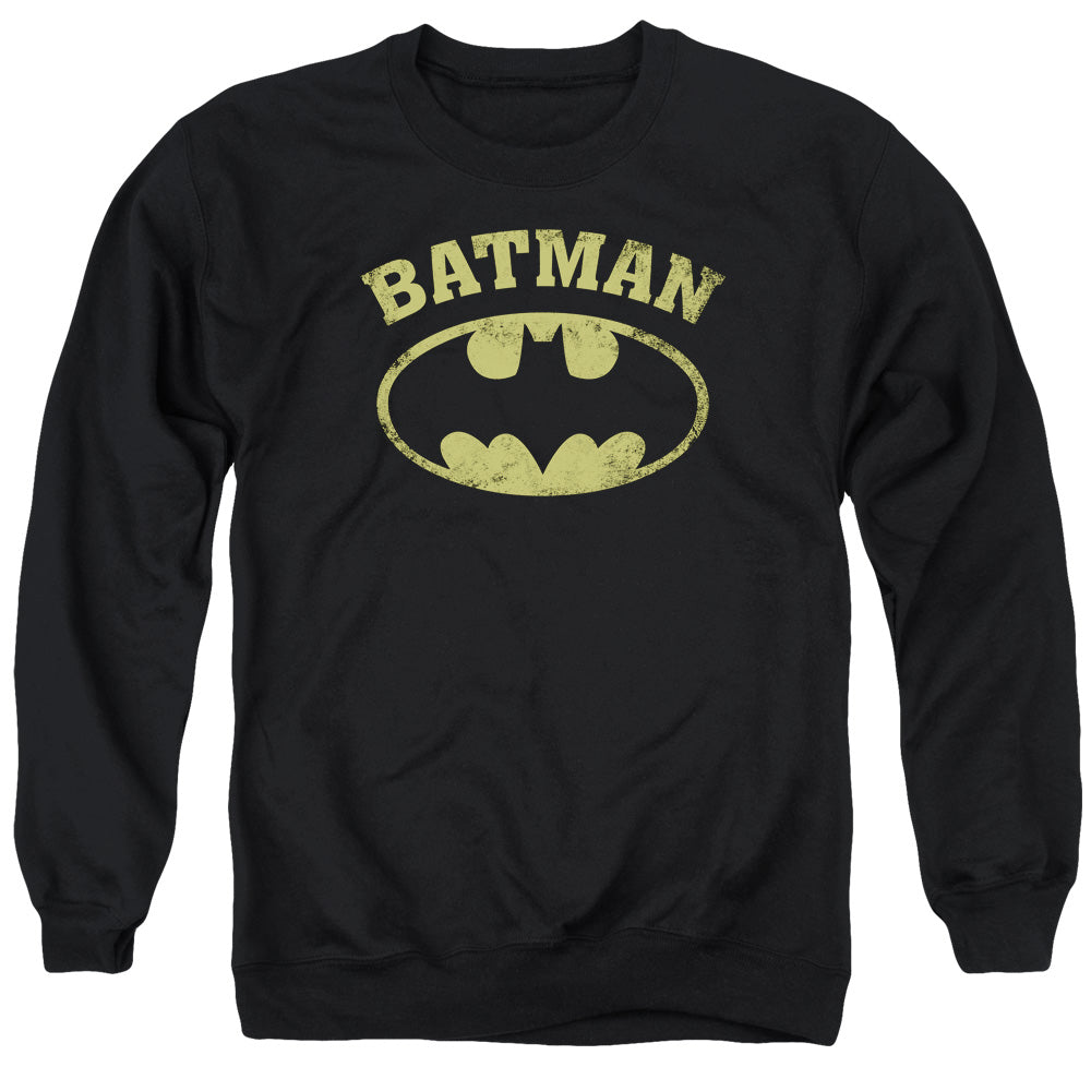 Batman Over Symbol Mens Crewneck Sweatshirt Black