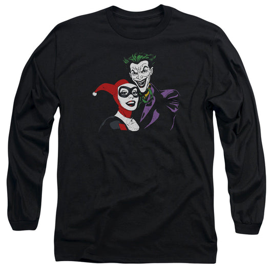 Batman Joker & Harley Mens Long Sleeve Shirt Black Officially Licensed