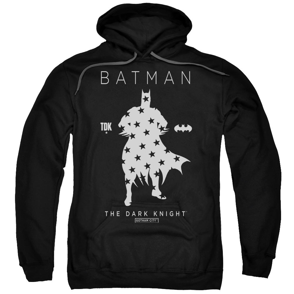 Batman Star Silhouete Mens Hoodie Black Officially Licensed