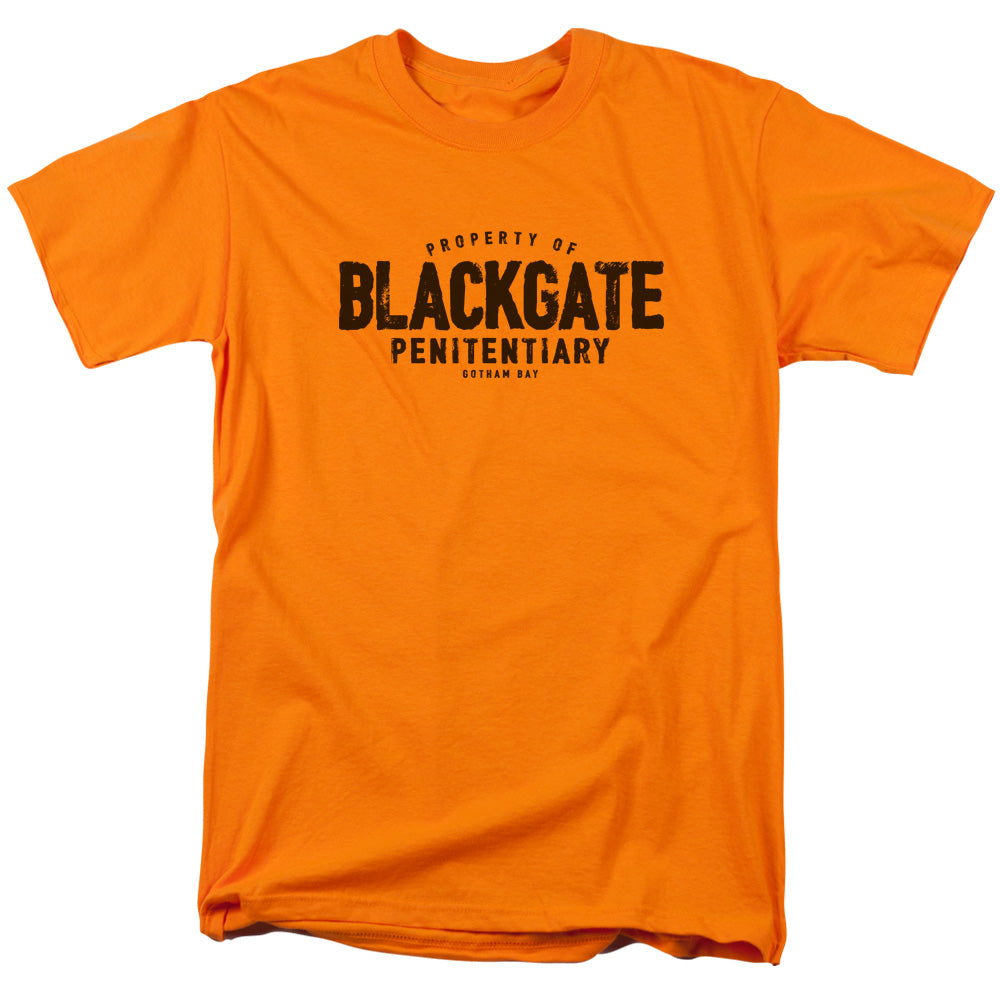 Batman Blackgate Mens T Shirt Orange Officially Licensed
