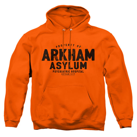 Batman Arkham Asylum Mens Hoodie Orange Officially Licensed