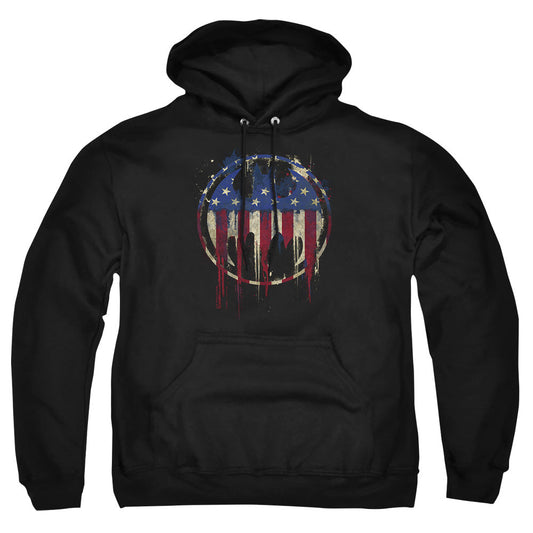 Batman Bleeding Signal Mens Hoodie Black Officially Licensed