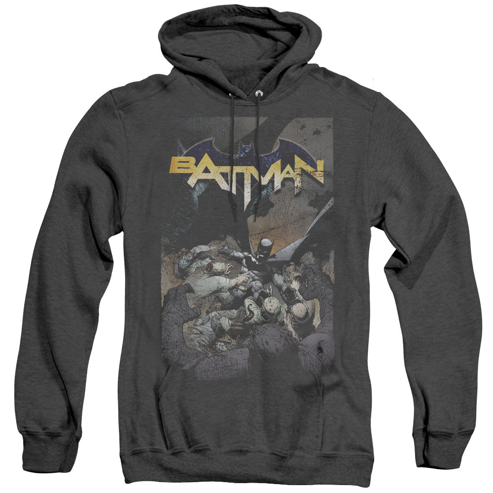 Batman Batman One Heather Mens Hoodie Black Officially Licensed