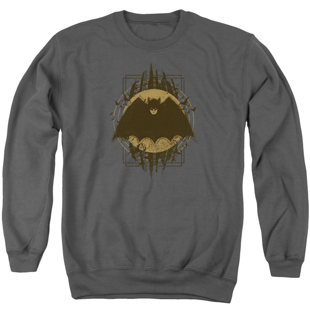 Batman Batman Crest Mens Crewneck Sweatshirt Charcoal